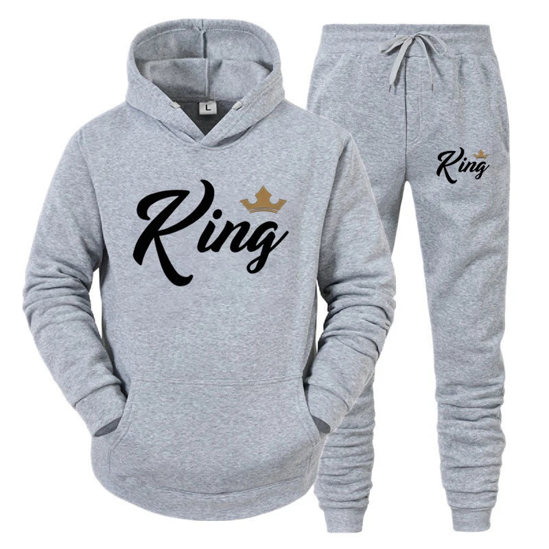 KING QUEEN Printed Lover Hoodie and Pants