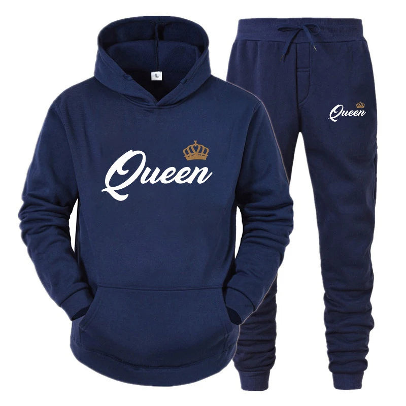 KING QUEEN Printed Lover Hoodie and Pants