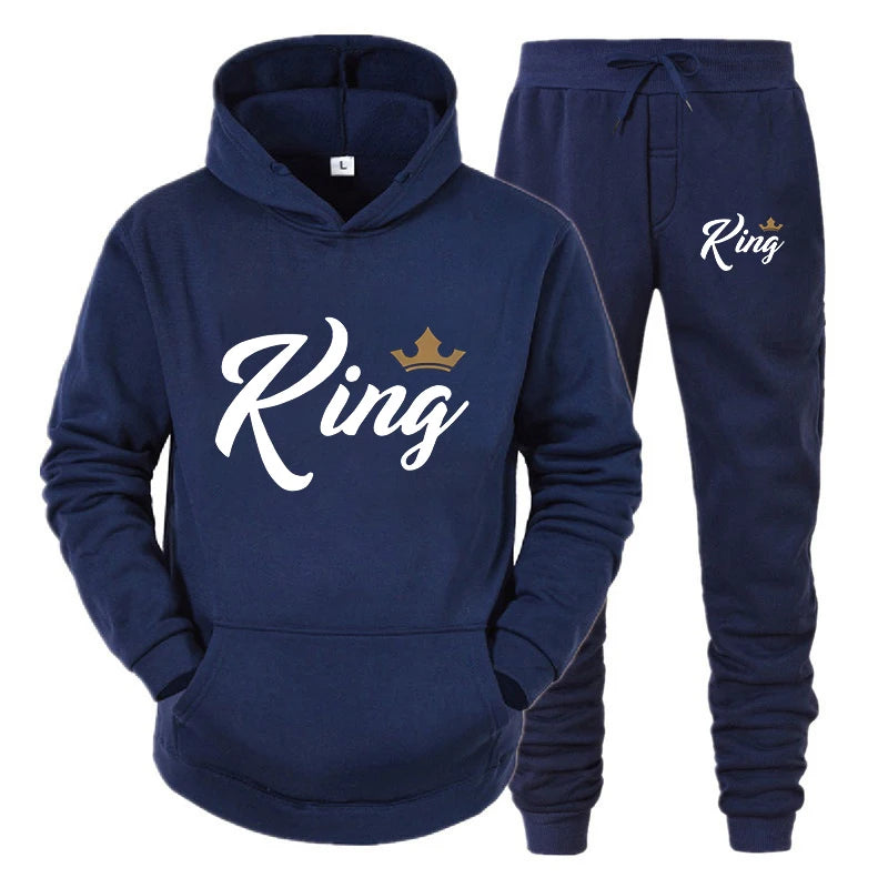 KING QUEEN Printed Lover Hoodie and Pants