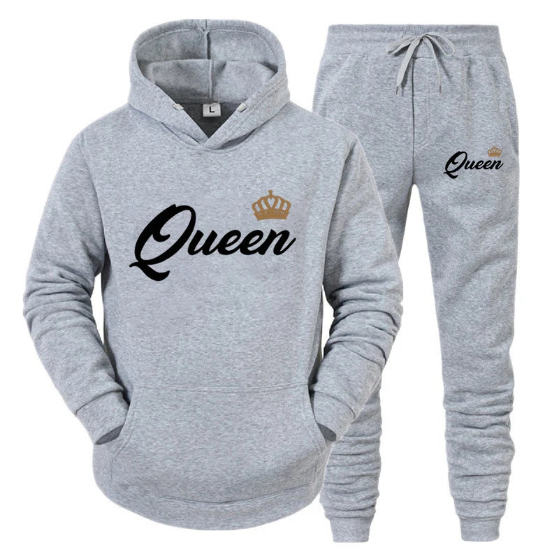 KING QUEEN Printed Lover Hoodie and Pants